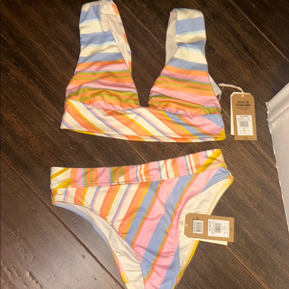Colorful Striped Bikini Set